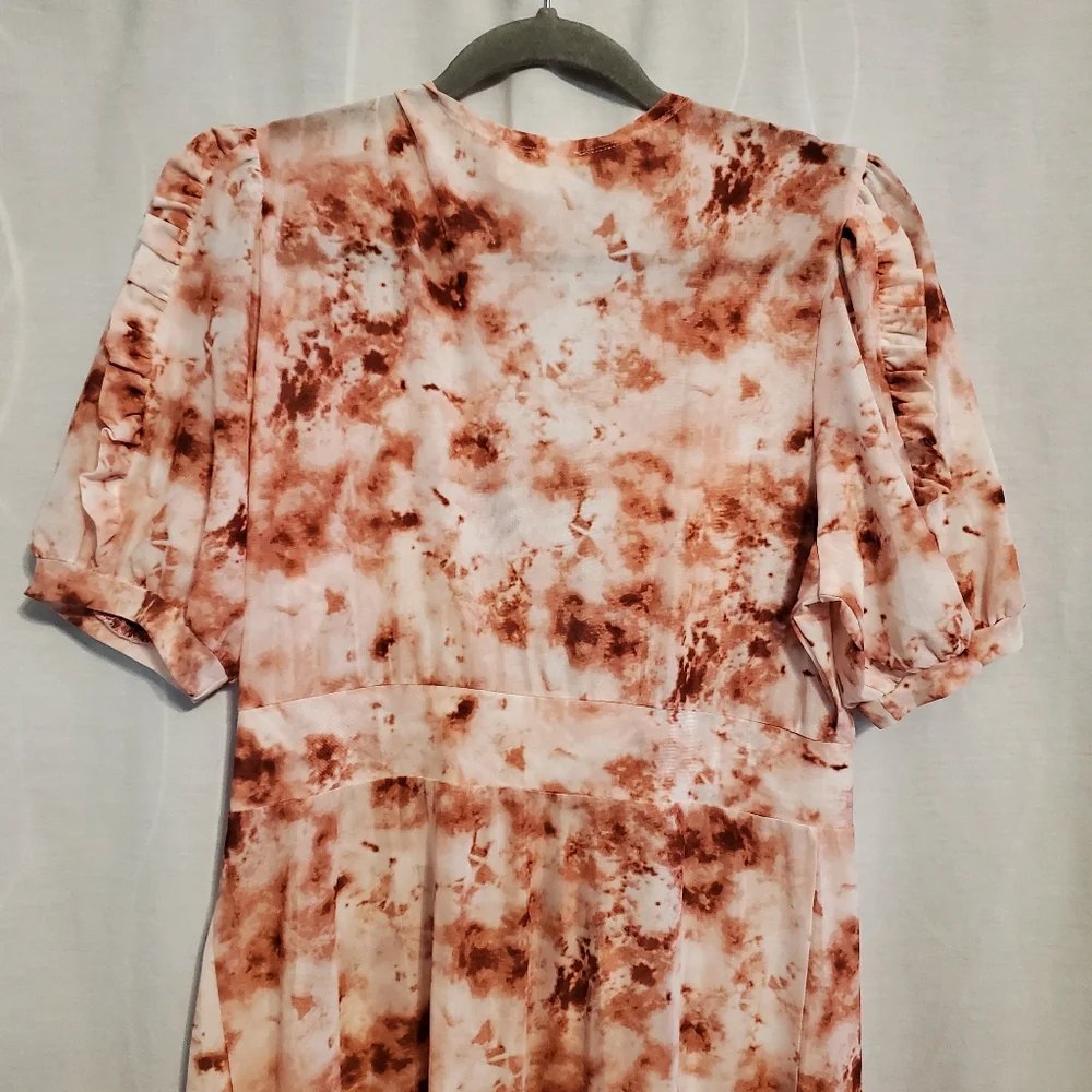 Ember tie dye Short Sleeve Tie Front Duster - Picture 6 of 6